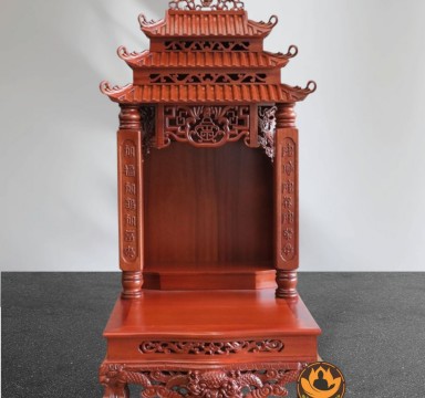 Ban thờ tài địa lẻ cổ tự trụ chữ mái chùa 